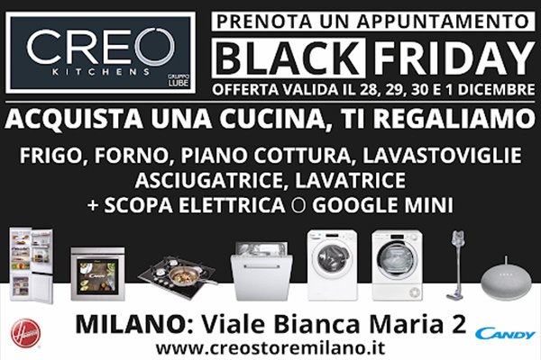 Cosa abbiamo fatto per il Black Friday di Creo Store Milano | | LU3G - Web Agency Milano