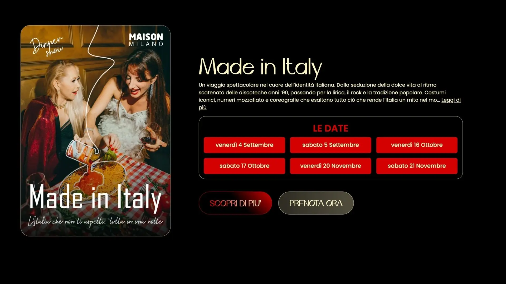 Calendario eventi online di Maison Milano - schermata 2