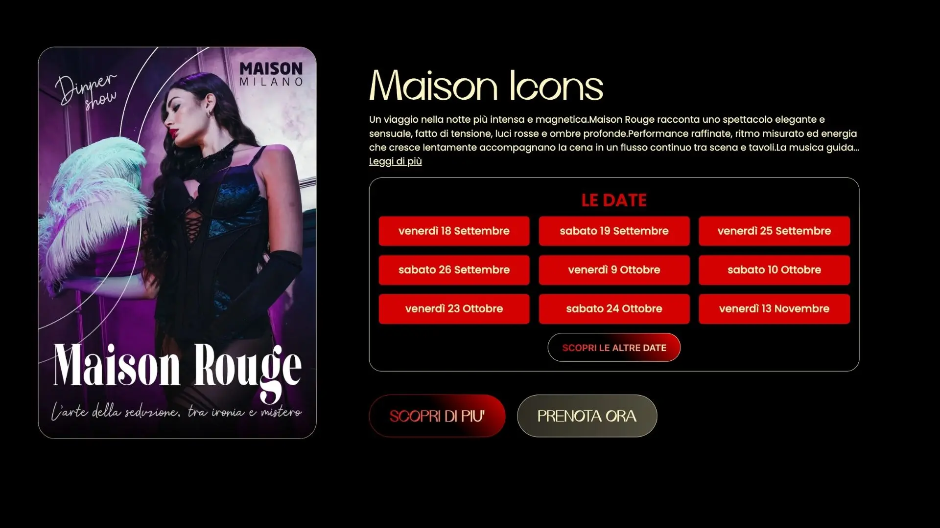 Calendario eventi online di Maison Milano - schermata 3