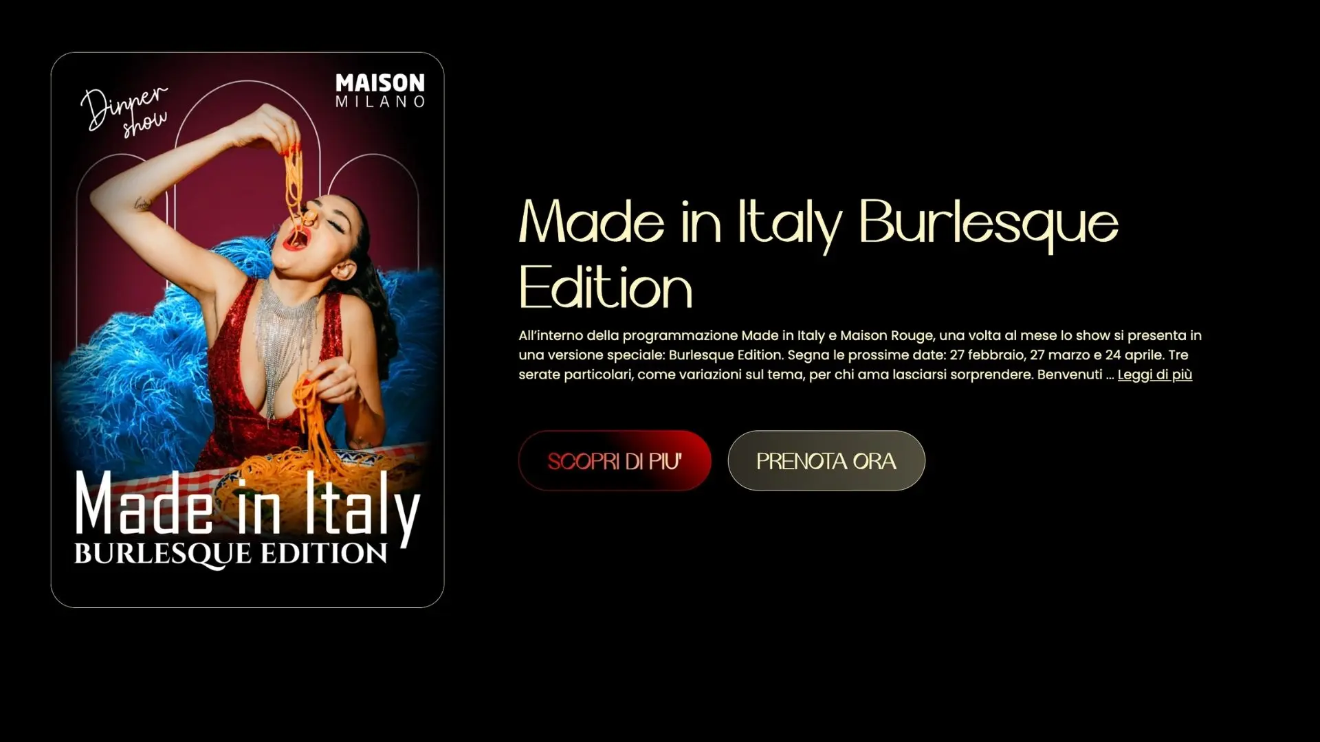 Calendario eventi online di Maison Milano - schermata 5