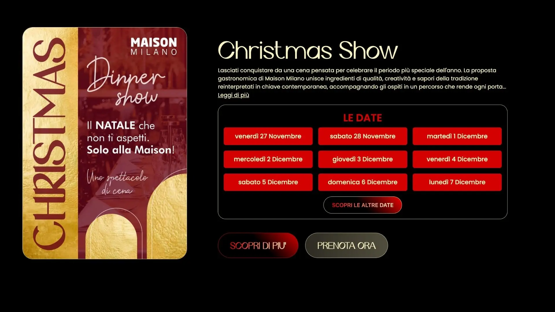 Calendario eventi online di Maison Milano - schermata 7