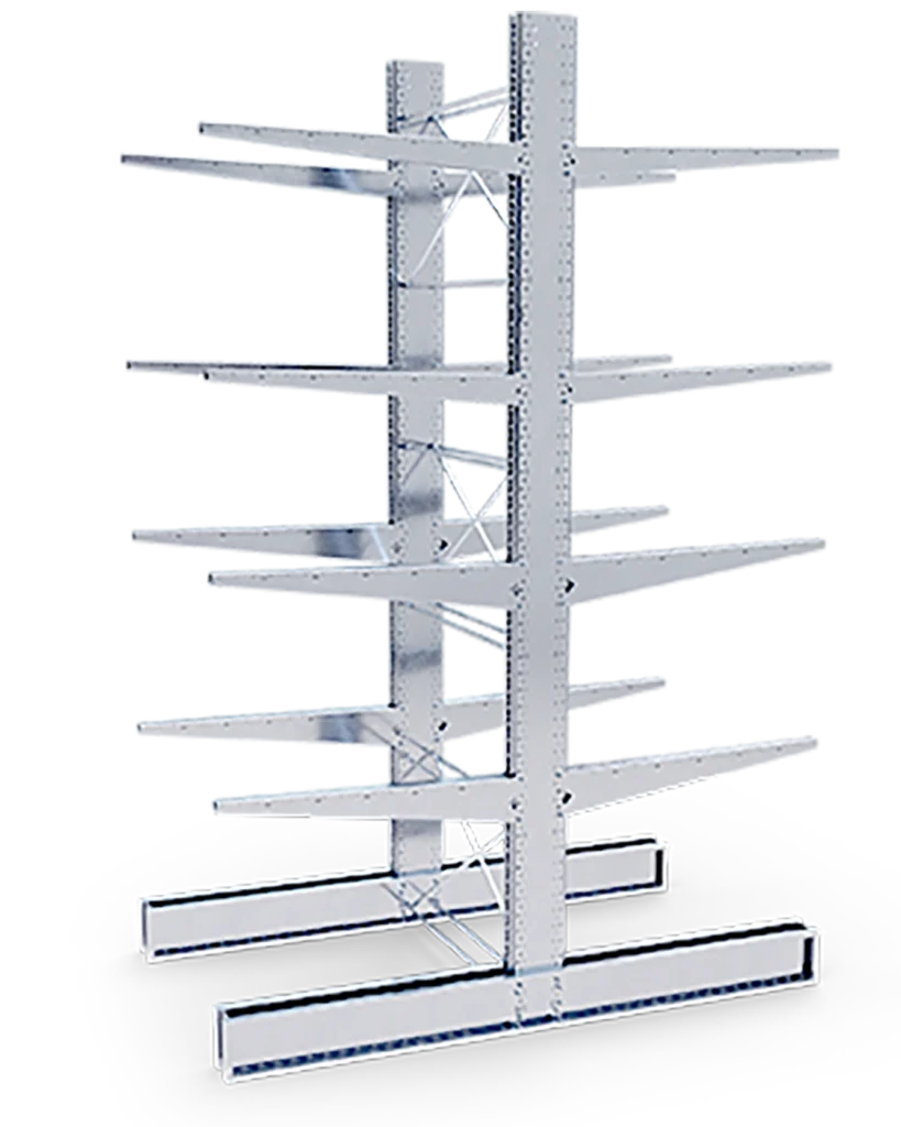 Scaffalatura cantilever zincata