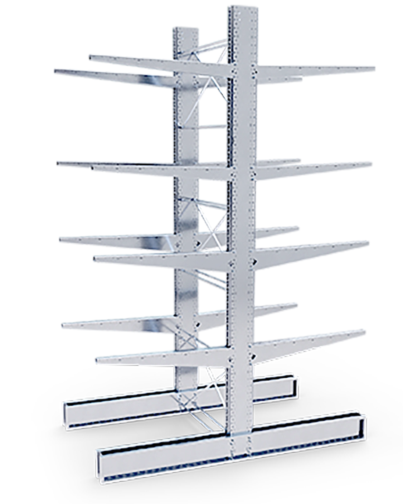 Scaffalatura cantilever zincata